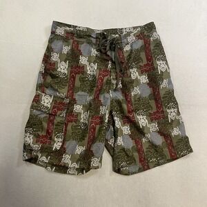 Vintage Arizona Jean Co. Board Shorts Men's 38 Green Maui Hawaii Beach Swimming